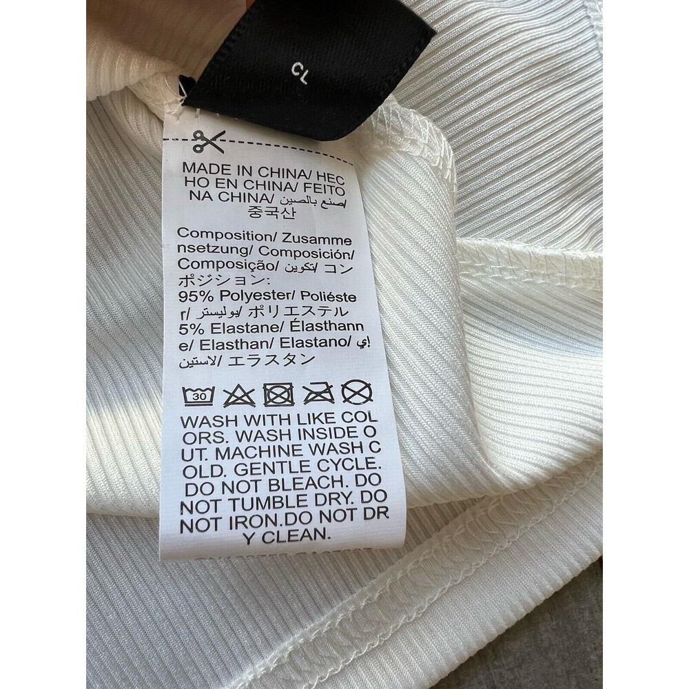 Sweetheart Neck Ribbed Stretch White Black Trim Colorblock Casual Tank Top NEW M - Picture 8 of 10